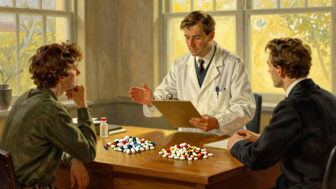 Doctor explaining safe medication alternatives to a patient