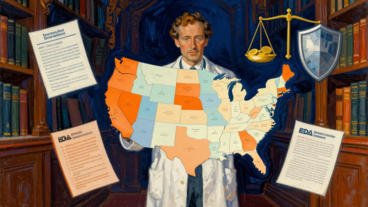 Physician navigating complex US state drug substitution laws